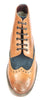 London Brogues Mens Leather Lace Up Wingtip Formal Gatsby Hi Brogue Boots