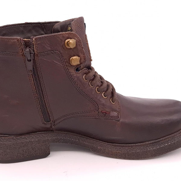 Wrangler Custom Leather Lace Zip Up Mens Combat Boots