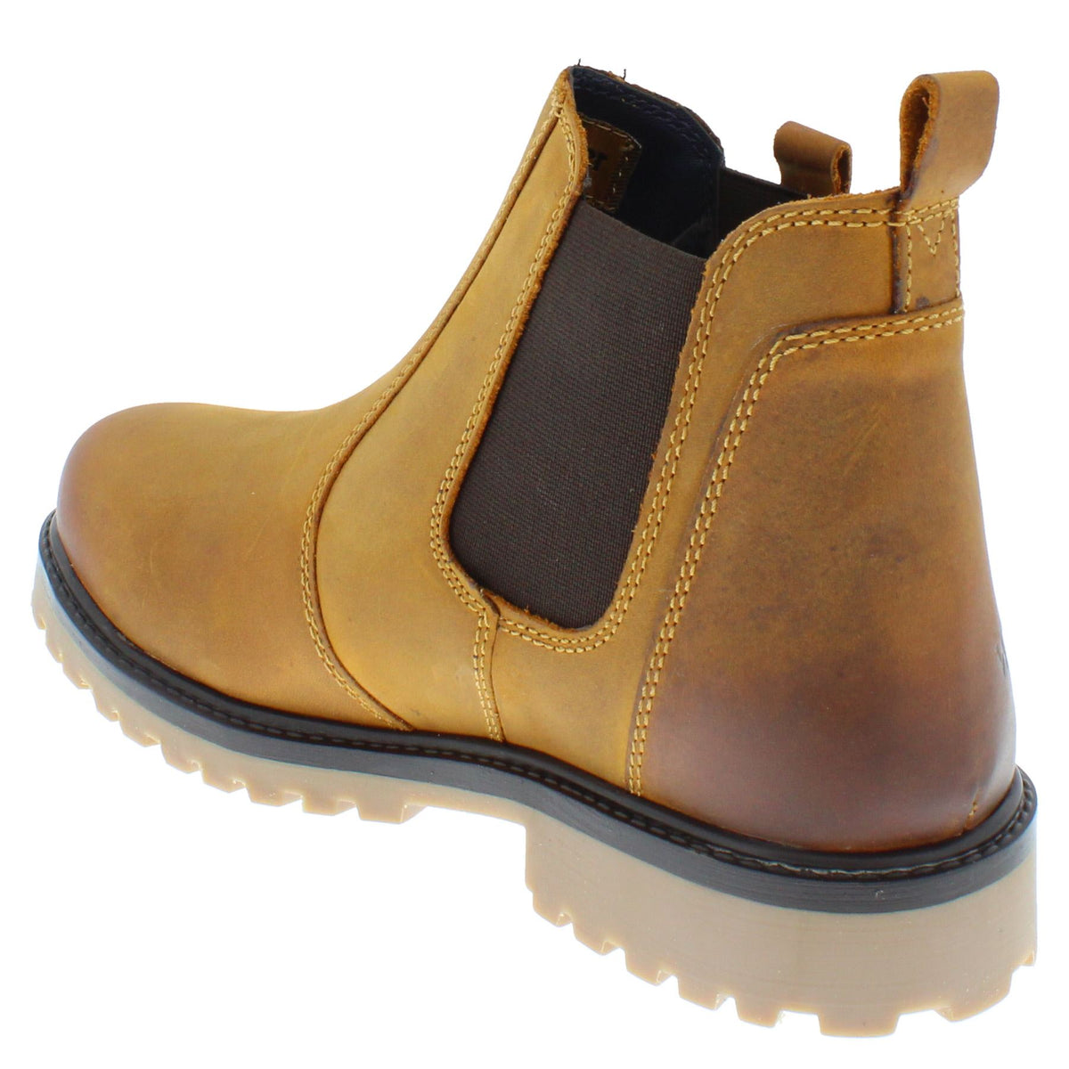 Wrangler Yuma Chelsea Ankle Leather Pull On Mens Boots