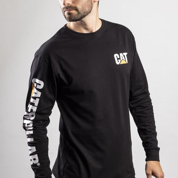 Caterpillar Trademark Banner Long Sleeve T-Shirt