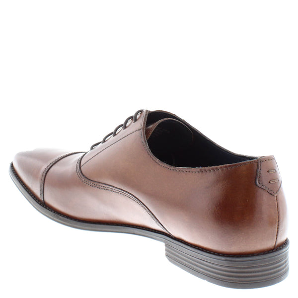 Thomas Crick Men's Leather Lace Up Oxford Cap Shoes