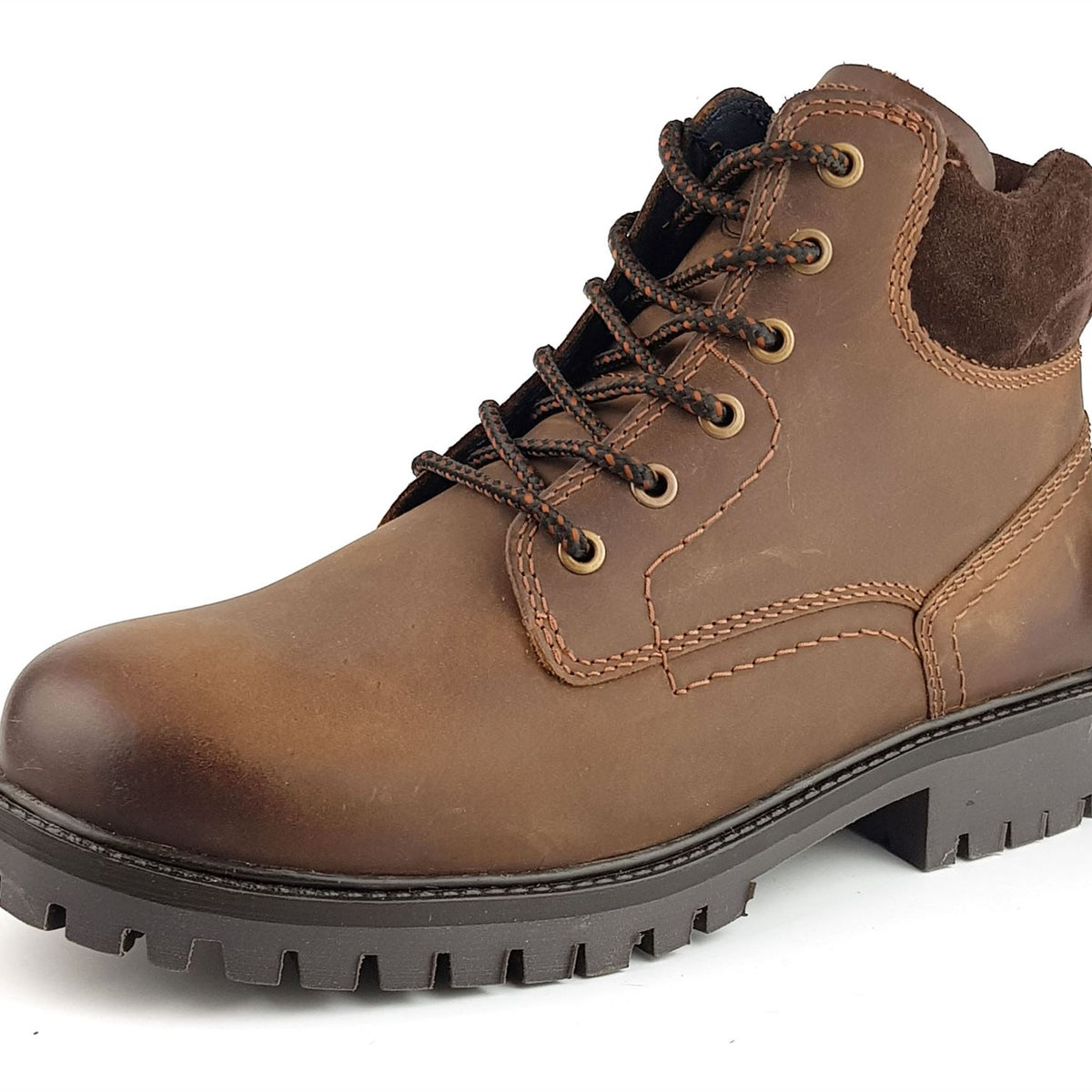 Frank James Bisley Mens Leather Lace Up Yuma Commando Casual Boots