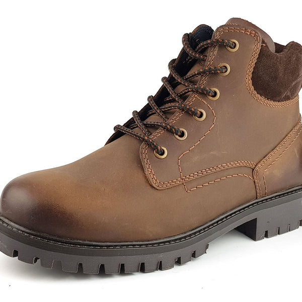Frank James Bisley Mens Leather Lace Up Yuma Commando Casual Boots