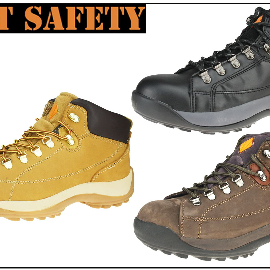 ET Safety C3222 Lace Up Leather Steel Toecap SB Work Trainer Boots