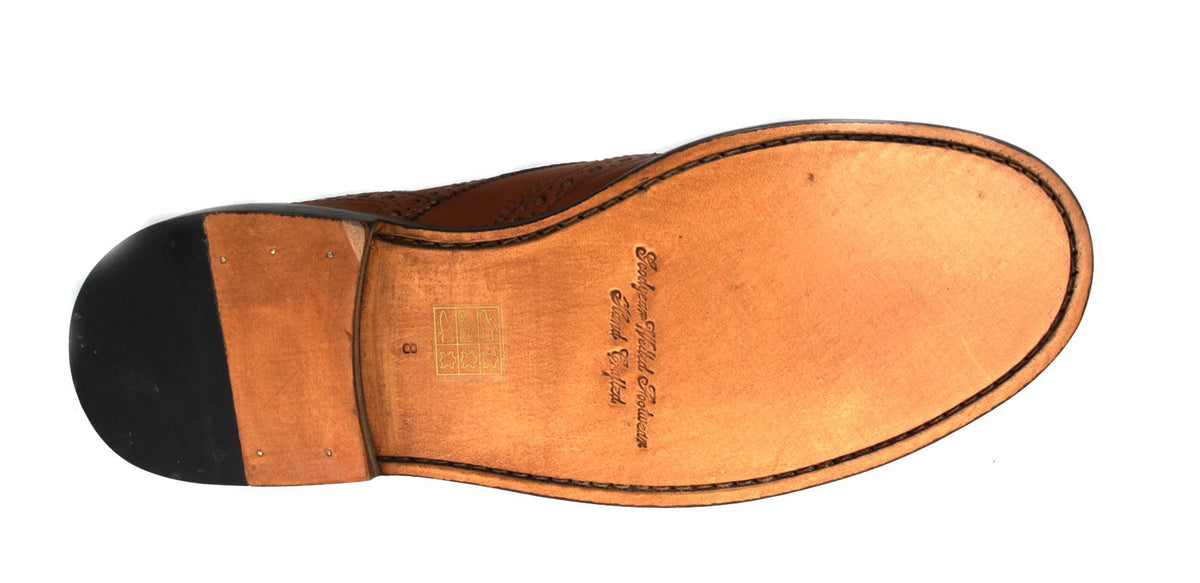 Frank James Benchgrade Stow Leather Sole Handmade Welted Brogue Lace Up Shoes