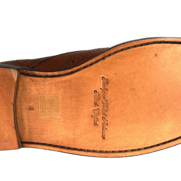 Frank James Benchgrade Stow Leather Sole Handmade Welted Brogue Lace Up Shoes
