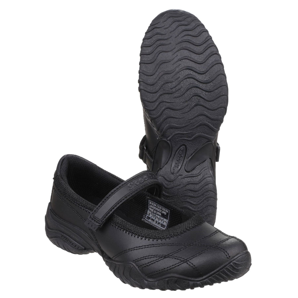 Skechers Velocity Pouty Girls' Leather School Shoes