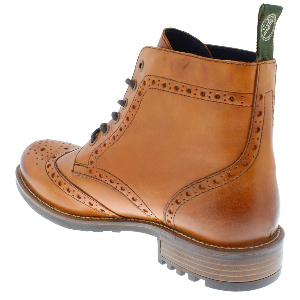 Frank James Camden High Quality Cleated Real Leather Lace Up Brogue Mens Boots
