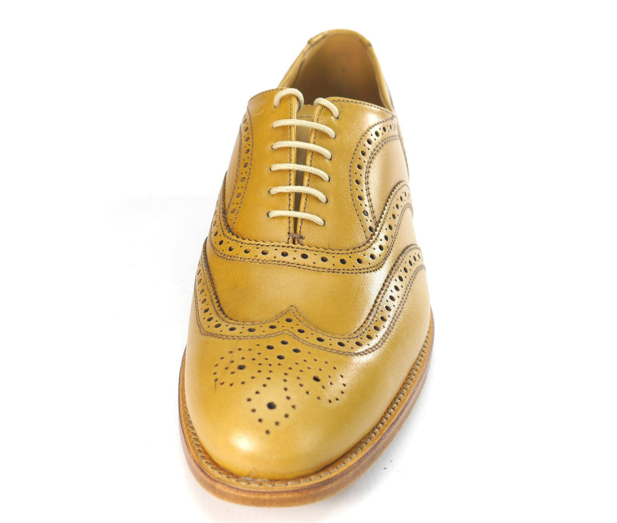 Charles Horrel England CH2006 Welted Cambridge Wingtip Tan Brogue Shoes