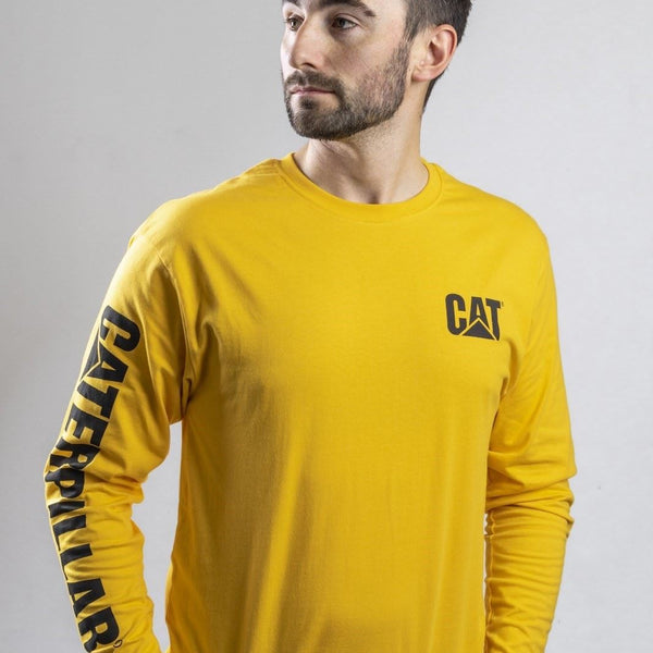 Caterpillar Trademark Banner Long Sleeve T-Shirt