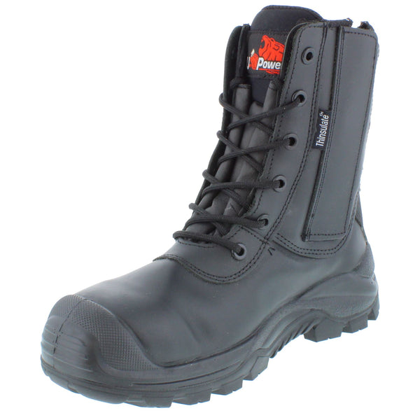 U-Power Leopard Leather Work Hi Leg Vibram Lace Up Toecap Midsole Work Boots