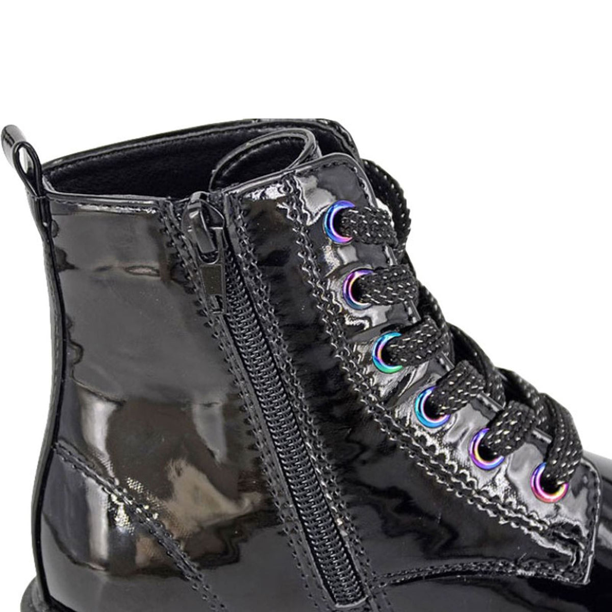 Cipriata Adria 6 Eye Glitter Lace Zip Up Boots