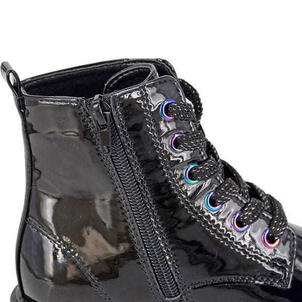 Cipriata Adria 6 Eye Glitter Lace Zip Up Boots