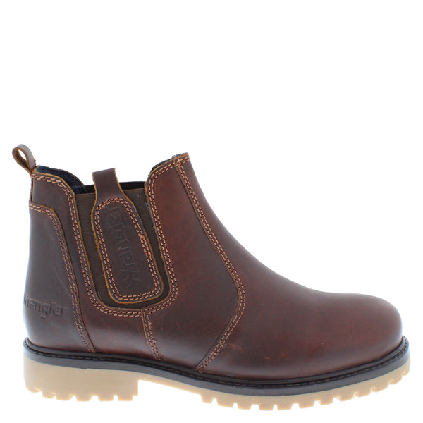 Wrangler Yuma Chelsea Ankle Leather Pull On Mens Boots