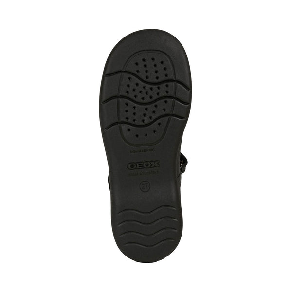Geox Girls School Black Touch Fastening Naimara Girl Ballerina