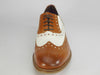 London Brogues Mens Leather Lace Up Wingtip Formal Gatsby Evening Brogue Shoes
