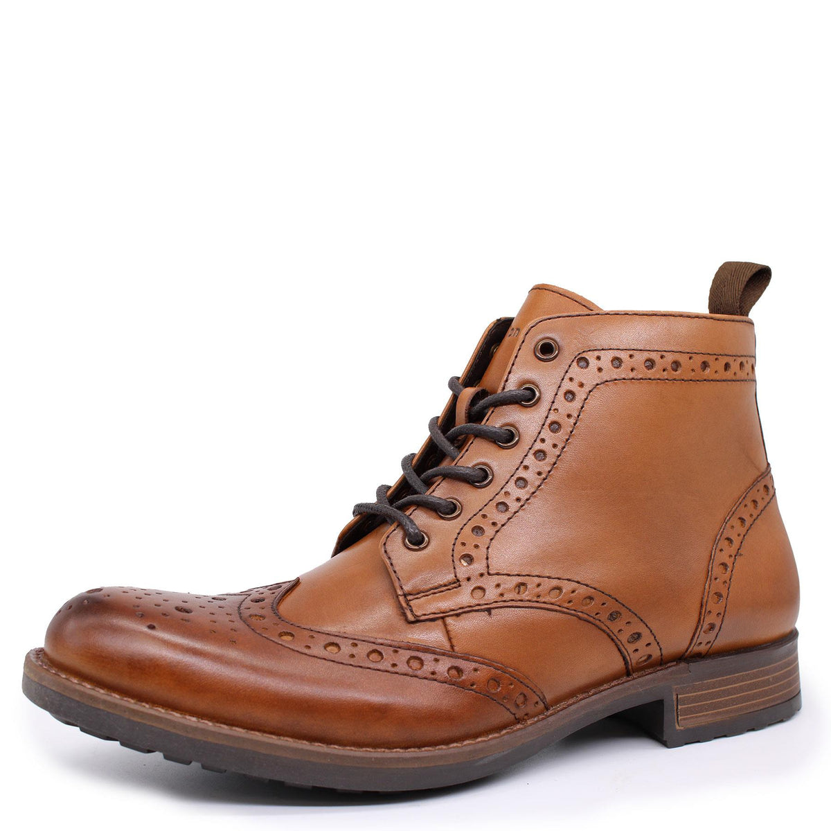 Kingston Brogue Lace Up Leather Boots