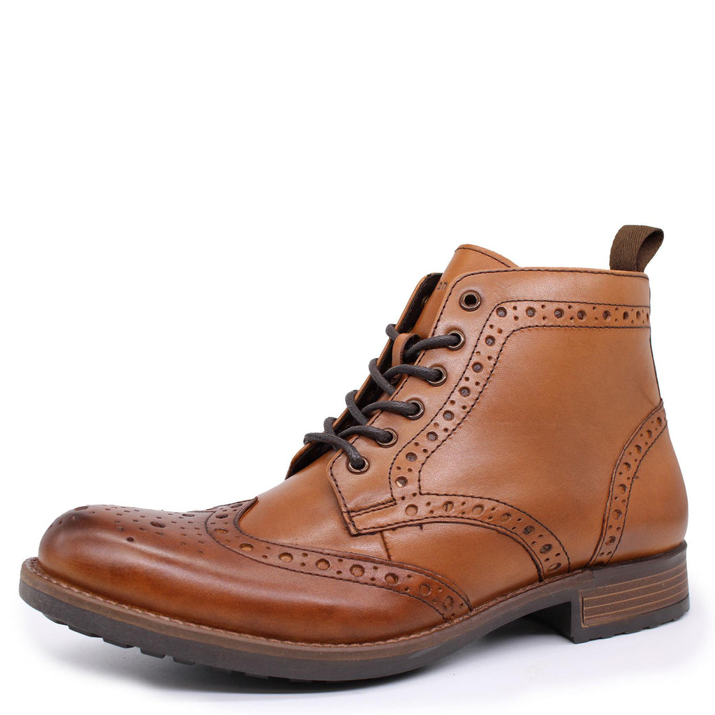 Kingston Brogue Lace Up Leather Boots
