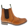 Frank James Chepstow Mens Brogue Chelsea Dealer Cleated Sole Leather Boots