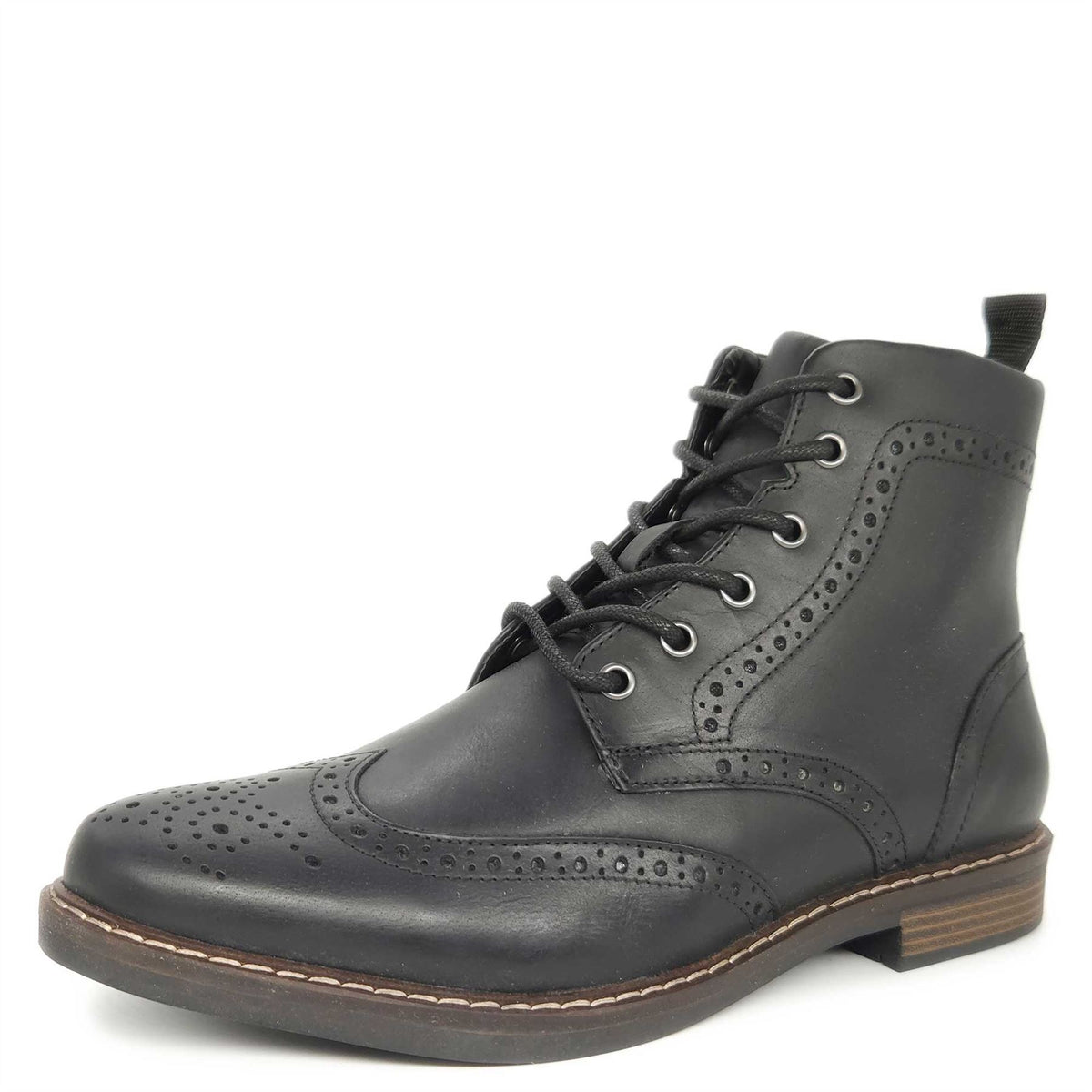 Red Tape Crick Dixon Leather Brogue Lace Up Mens Casual Boots
