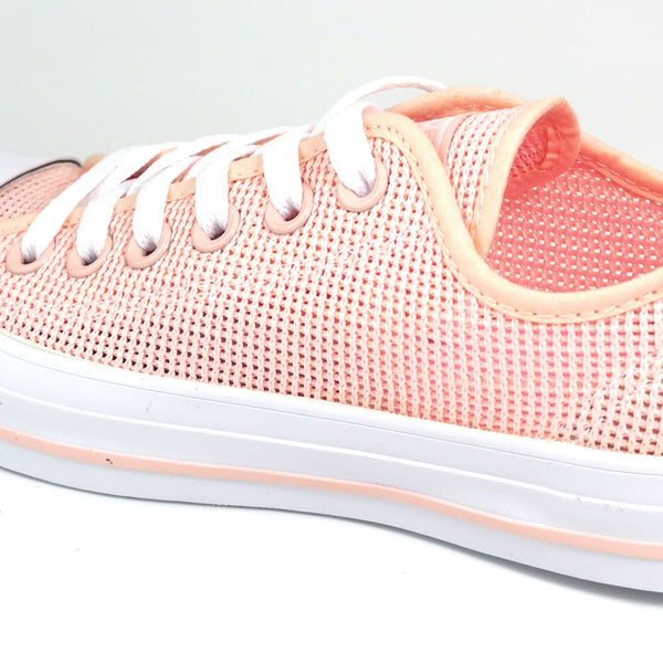 Converse Womens Pink All Star Ox Textile Trainers Canvas Lace Up