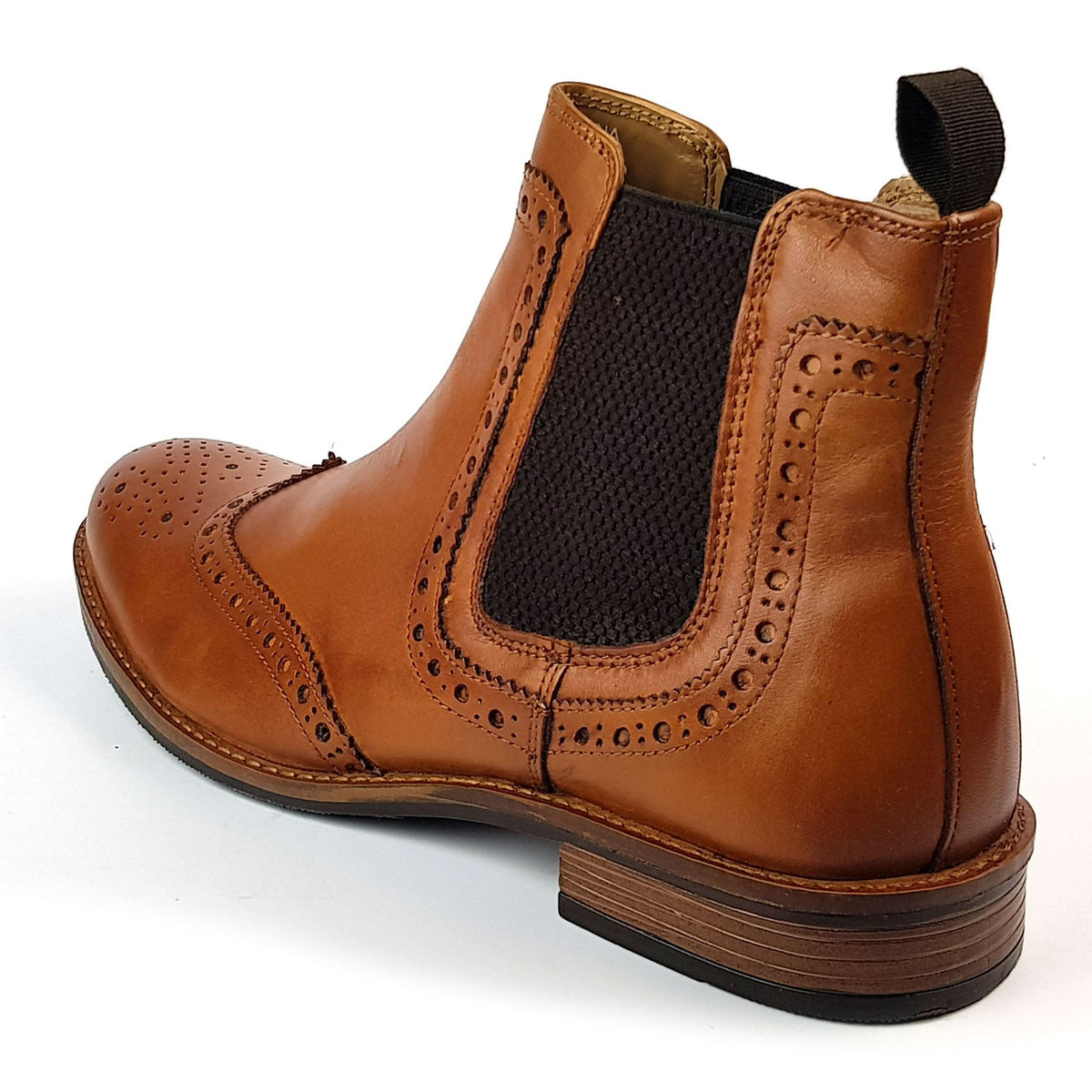 Roamers M143BT Mens Leather Cheslea Pull On Dealer Boots