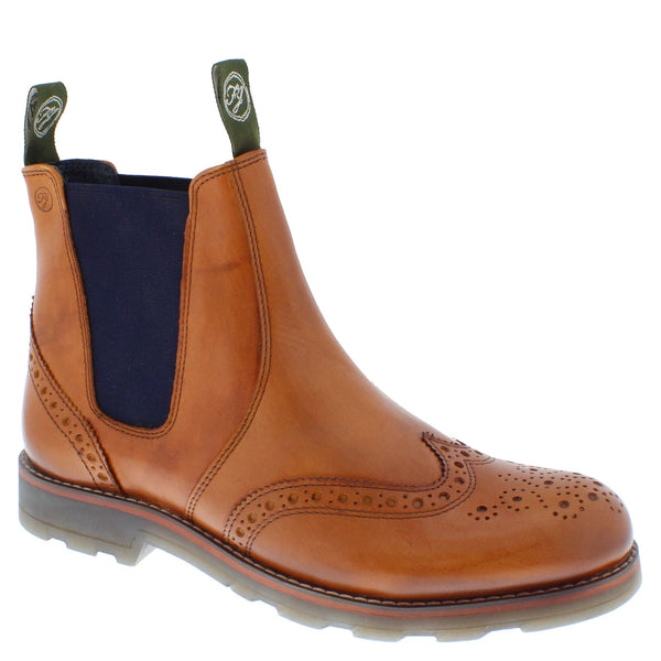 Frank James Boughton Leather Pull On Mens Chelsea Dealer Boots