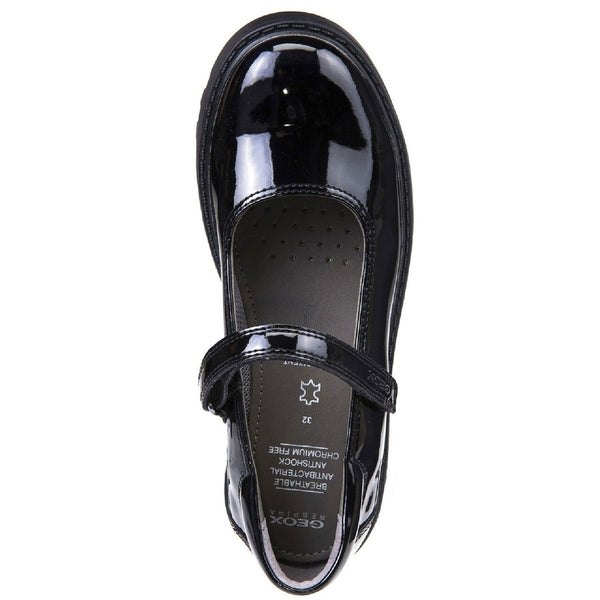 Geox Girls School Black Touch Fastening J Casey G. P Shoes