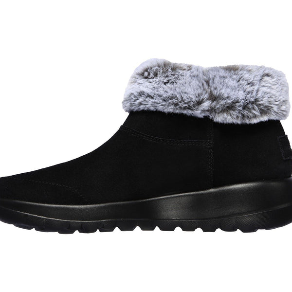 Skechers On The Go Joy Savvy Fur Trimmed Ankle Boots