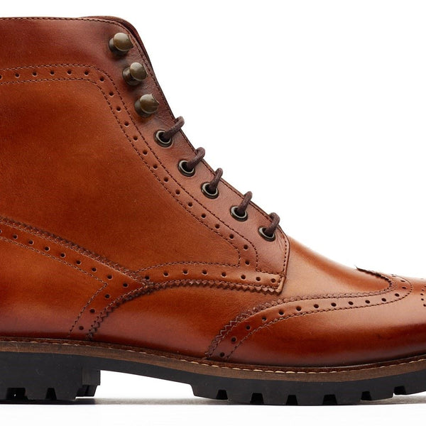 Base London Boone Lace Up Brogue Boots