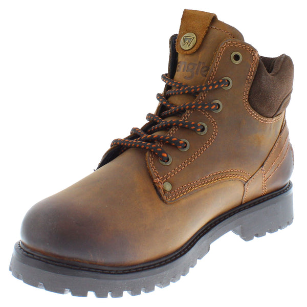 Wrangler Yuma Mens Leather Lace Casual Combat Boots