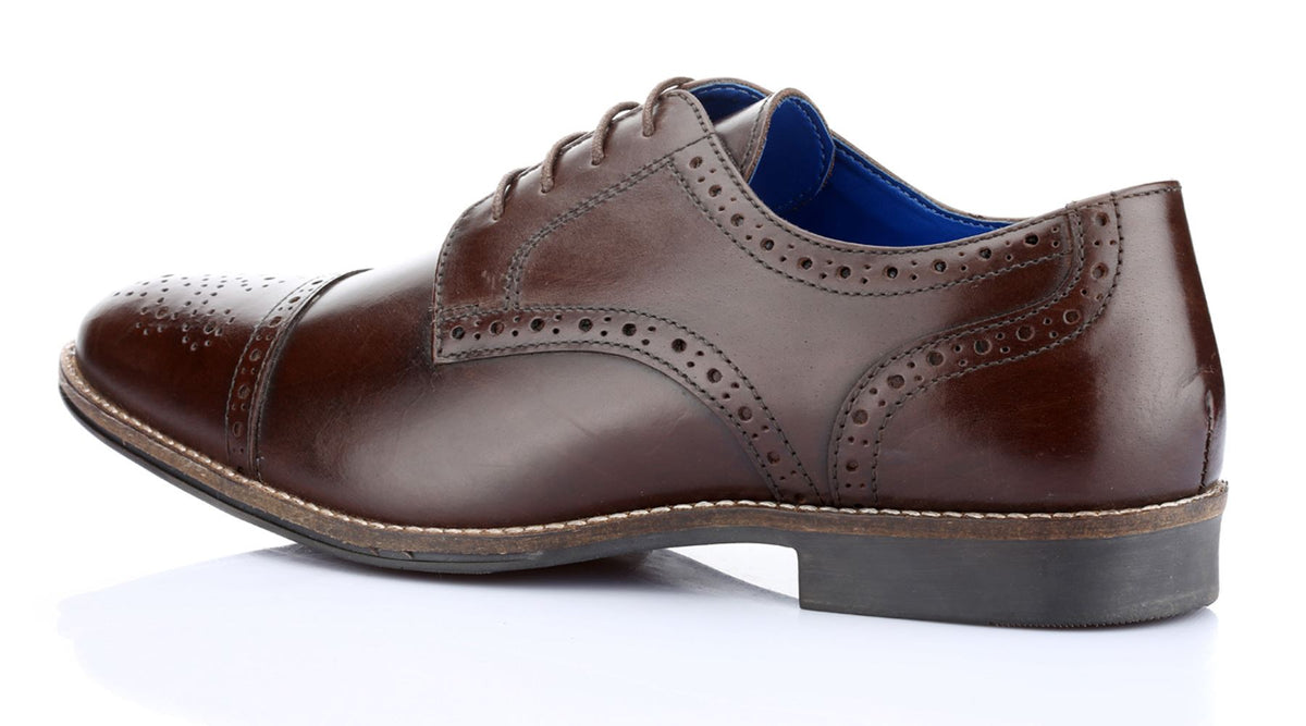 Thomas Crick Claydon Mens Leather Lace Up Brogue Formal Shoes