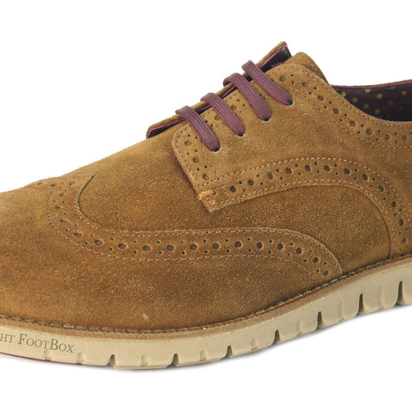 London Brogues Gatz Derby Suede Lightweight Flexible Mens Shoes