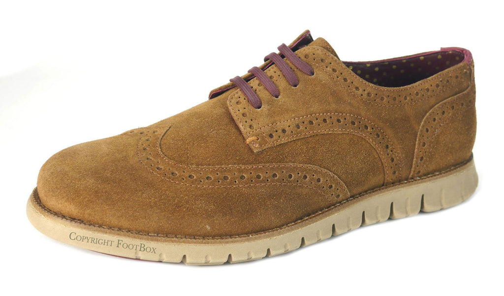 London Brogues Gatz Derby Suede Lightweight Flexible Mens Shoes