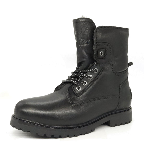 Wrangler Aviator Mens Hi Leg Lace Up Leather Warm Boots