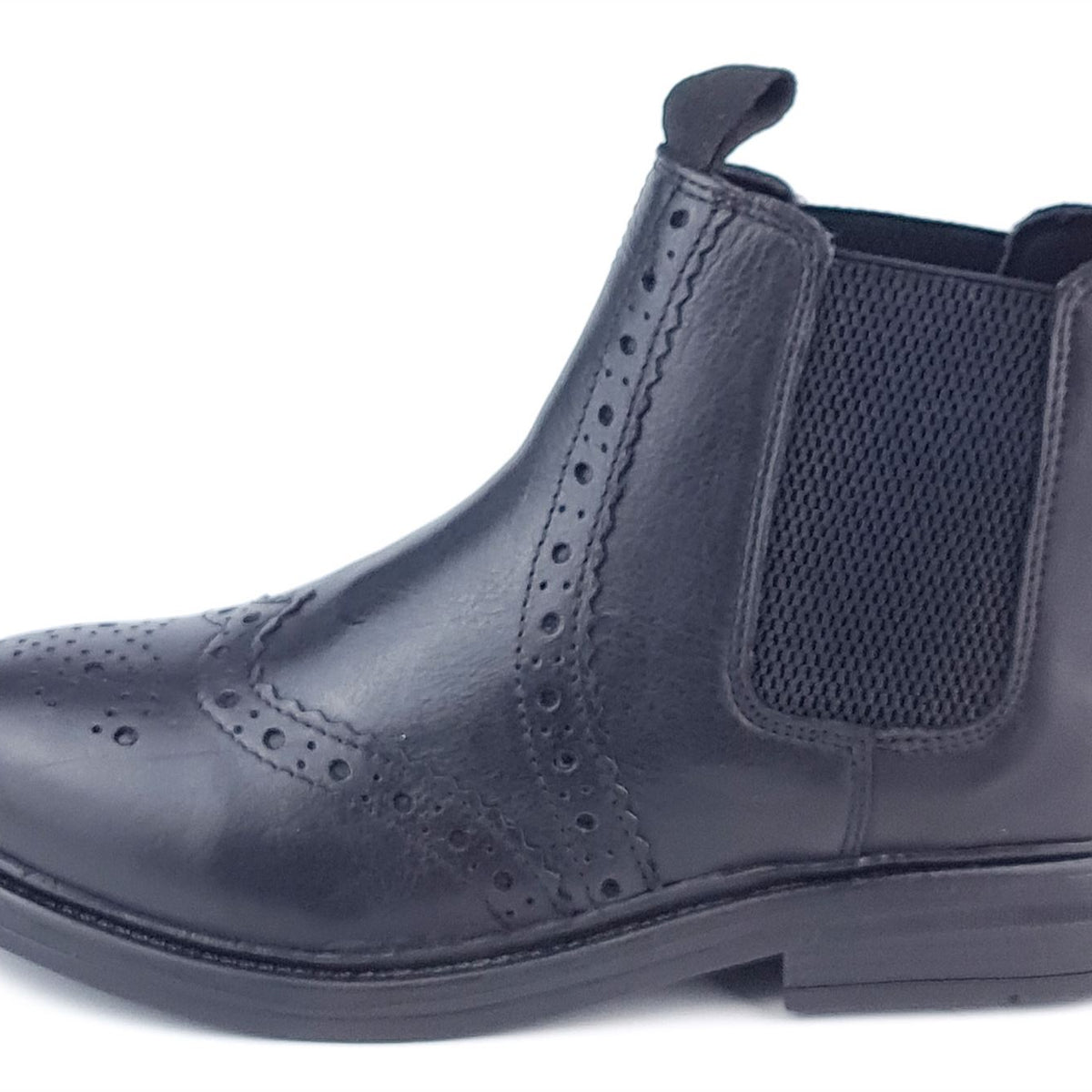 Frank James Wrexham Boys Girls Brogue Chelsea Leather Jodphur Ankle Pull On Boots