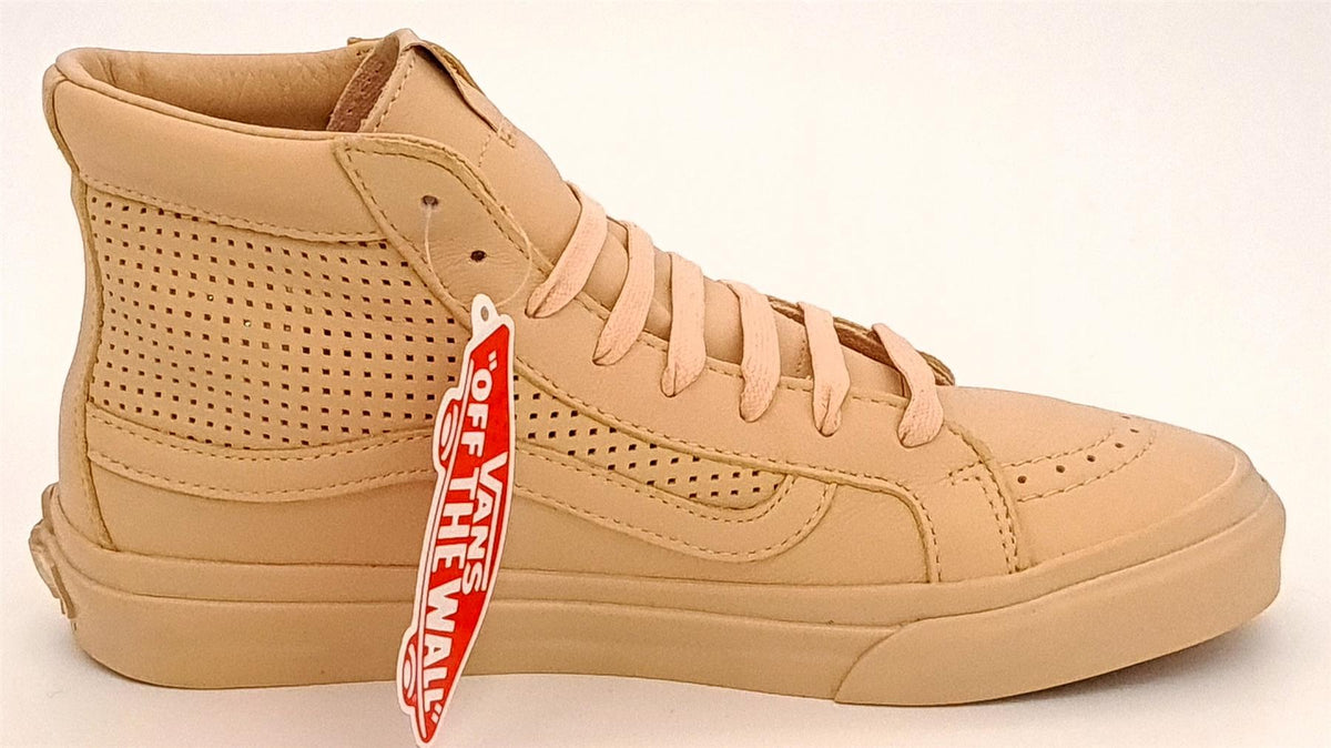 Vans Ua Sk8-Hi Slim Cutout Dx Womans Leather Lace Shoes Amberlight Trainers