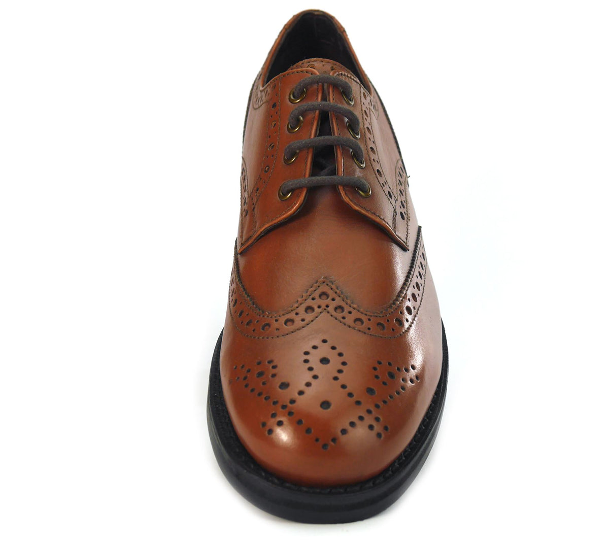 Frank James Benchgrade Monmouth Leather Welted Brogue Lace Shoes Rubber Sole