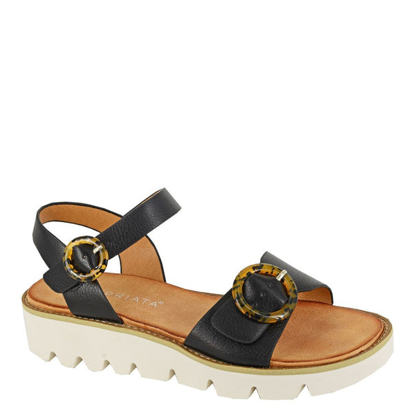 Cipriata Mimi Halter Back Twin Wedge Buckle Sandals