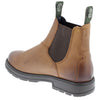 Frank James Braunton Greasy Brown Mens Chelsea Pull On Boots