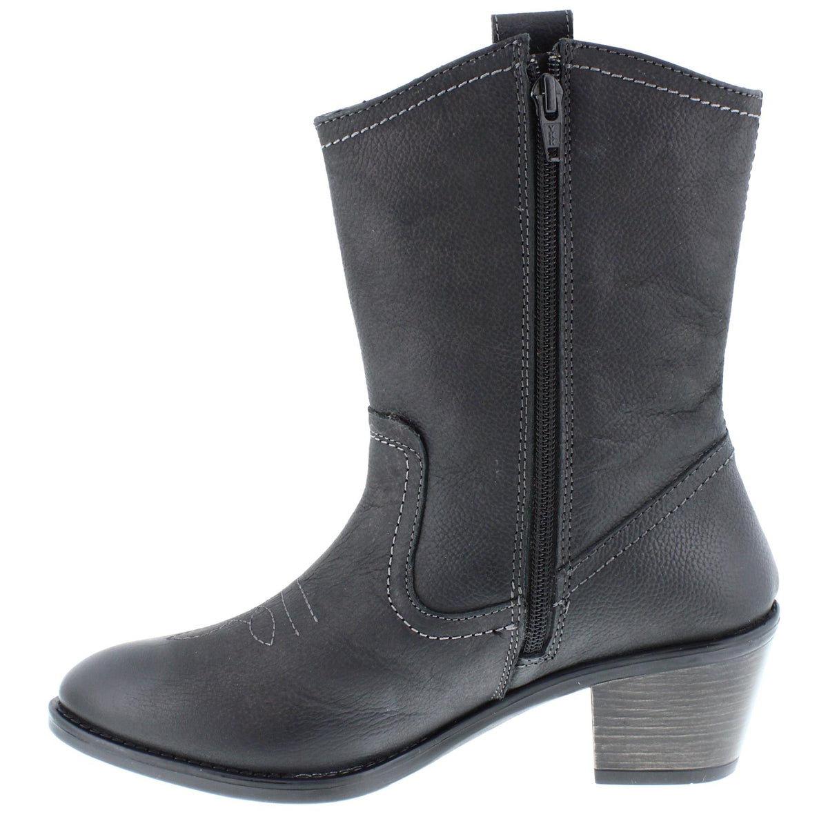 HX London Dallas Women's Leather Mid-Calf Cowboy Boots