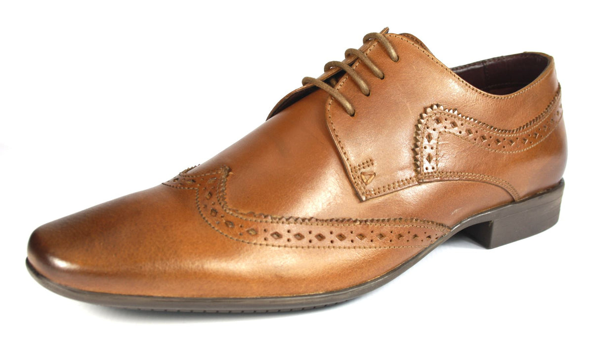POD Ceres Pointed Toe Mens Leather Lace Up Brogues Formal Casual Shoes