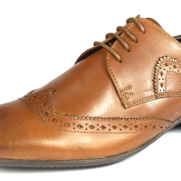 POD Ceres Pointed Toe Mens Leather Lace Up Brogues Formal Casual Shoes