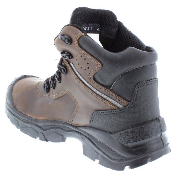 U-Power Greenland S3 Brown Leather Lace Up Metal Free Toecap Safety Boots