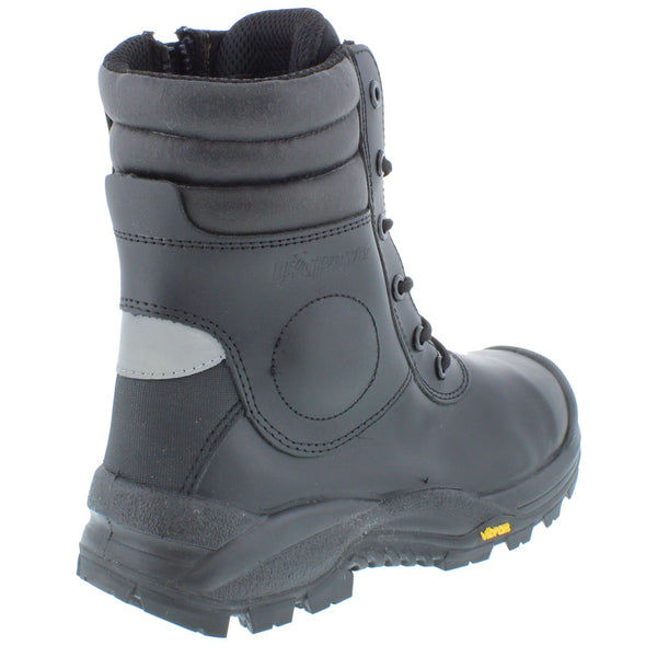 U-Power Leopard Leather Work Hi Leg Vibram Lace Up Toecap Midsole Work Boots