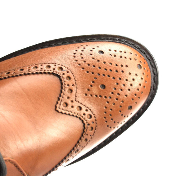 Frank James Benchgrade Moreton Leather Sole Welted Lace Up Brogue Dealer Boots