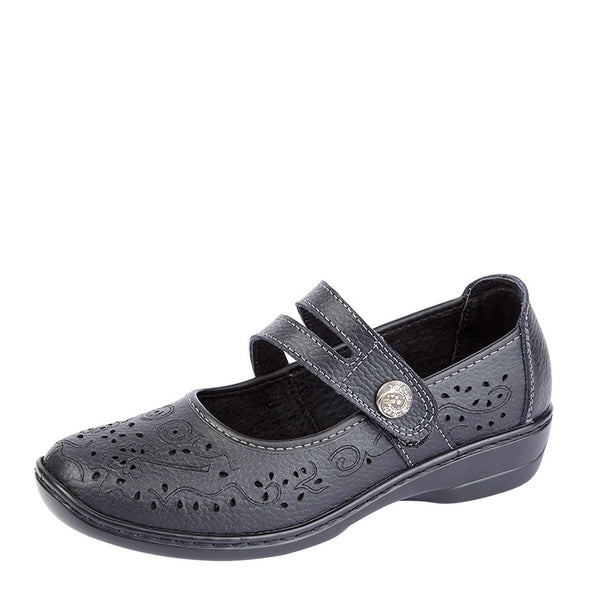 Boulevard L 394 Touch Fastening Perforated Bar Casual Sandals