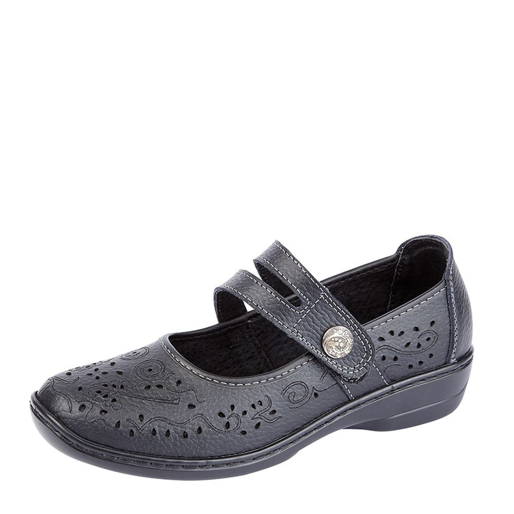 Boulevard L 394 Touch Fastening Perforated Bar Casual Sandals