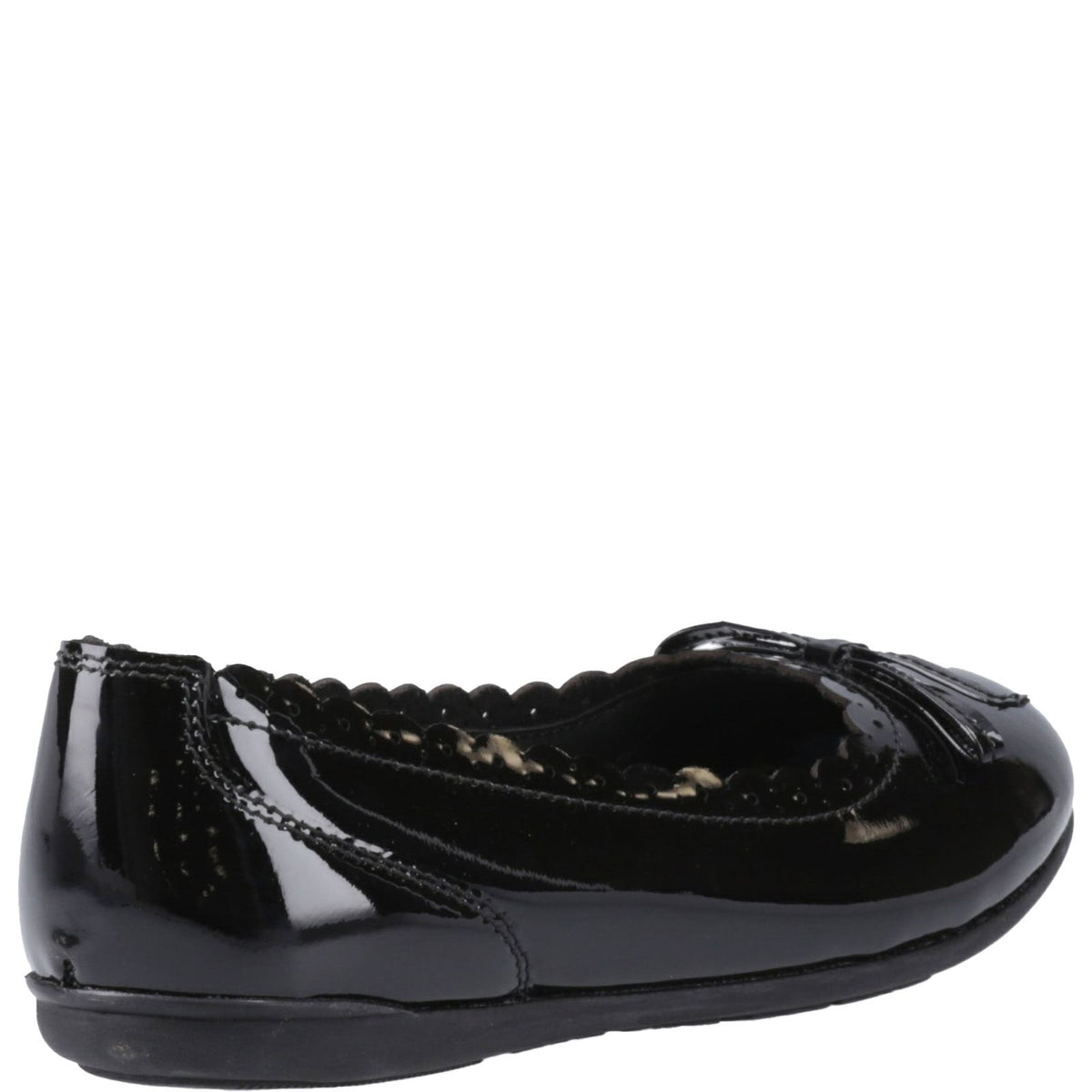 Hush Puppies Lillie Girls' Slip On Ballerina Patent School Shoes