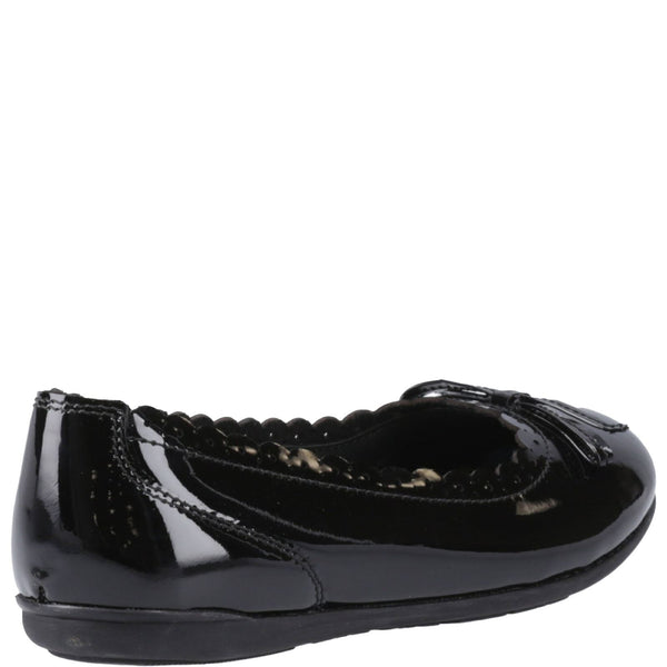 Hush Puppies Lillie Girls' Slip On Ballerina Patent School Shoes